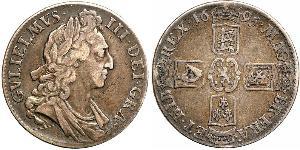 1 Crown Reino de Inglaterra (927-1649,1660-1707) Plata Guillermo III (1650-1702)