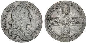 1 Crown Reino de Inglaterra (927-1649,1660-1707) Plata Guillermo III (1650-1702)