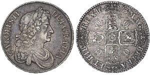 1 Crown Reino de Inglaterra (927-1649,1660-1707) Plata Carlos II (1630-1685)