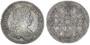 1 Crown Reino de Inglaterra (927-1649,1660-1707) Plata Carlos II (1630-1685)