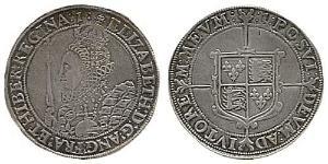 1 Crown Reino de Inglaterra (927-1649,1660-1707) Plata Isabel I (1533-1603)