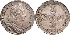 1 Crown Reino de Inglaterra (927-1649,1660-1707) Plata Guillermo III (1650-1702)