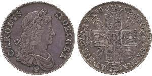 1 Crown Reino de Inglaterra (927-1649,1660-1707) Plata Carlos II (1630-1685)