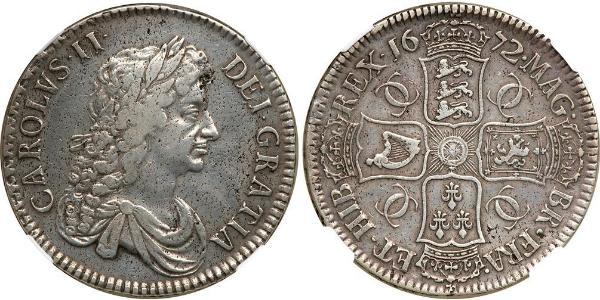 1 Crown Reino de Inglaterra (927-1649,1660-1707) Plata Carlos II (1630-1685)