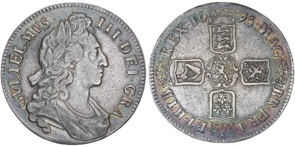 1 Crown Reino de Inglaterra (927-1649,1660-1707) Plata Guillermo III (1650-1702)