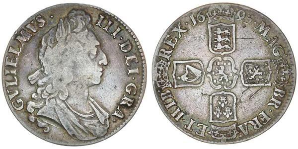 1 Crown Reino de Inglaterra (927-1649,1660-1707) Plata Guillermo III (1650-1702)