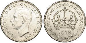 1 Crown Australien (1788 - 1939) Silber Georg VI (1895-1952)