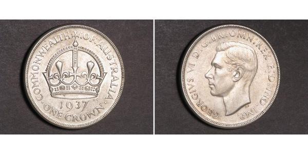 1 Crown Australien (1788 - 1939) Silber Georg VI (1895-1952)