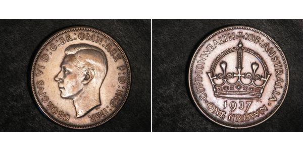 1 Crown Australien (1788 - 1939) Silber Georg VI (1895-1952)