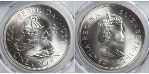 1 Crown Bermuda Silber Elizabeth II (1926-2022)