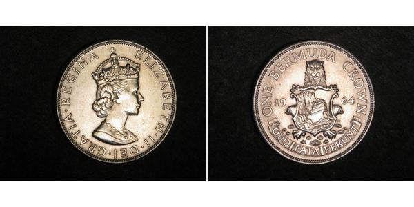 1 Crown Bermuda Silber Elizabeth II (1926-2022)