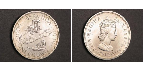 1 Crown Bermuda Silber Elizabeth II (1926-2022)