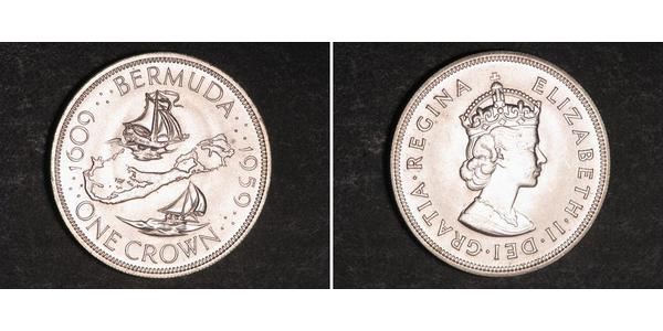 1 Crown Bermuda Silber Elizabeth II (1926-2022)