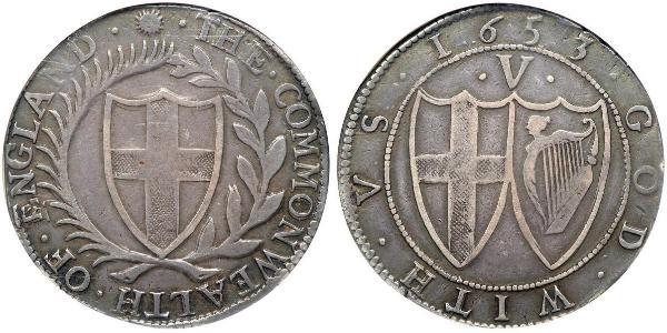 1 Crown Commonwealth of England (1649-1660) Silber 