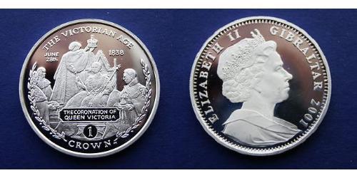 1 Crown Gibraltar Silber Elizabeth II (1926-2022)