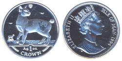 1 Crown Isle of Man Silber 