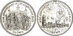 1 Crown Isle of Man Silber 