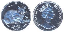 1 Crown Isle of Man Silber 