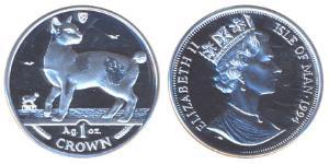 1 Crown Isle of Man Silber 