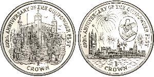 1 Crown Isle of Man Silber 