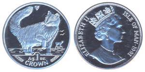 1 Crown Isle of Man Silber 