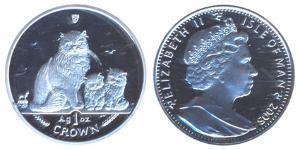 1 Crown Isle of Man Silber 