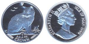 1 Crown Isle of Man Silber 