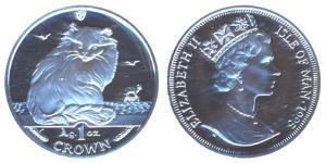 1 Crown Isle of Man Silber 