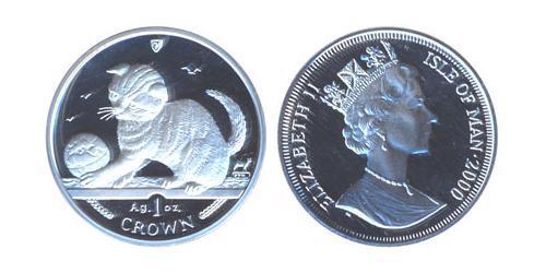 1 Crown Isle of Man Silber 