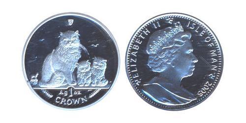 1 Crown Isle of Man Silber 