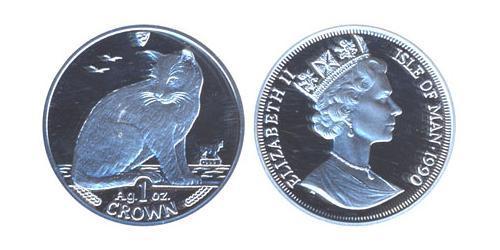 1 Crown Isle of Man Silber 