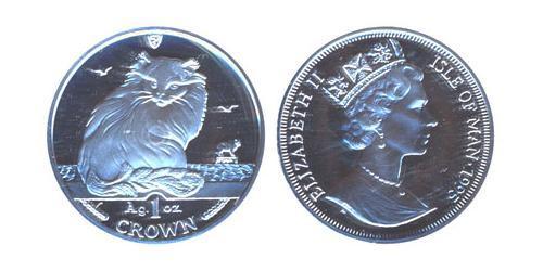 1 Crown Isle of Man Silber 
