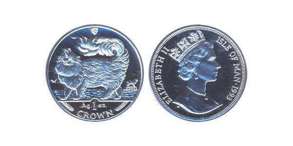 1 Crown Isle of Man Silber 