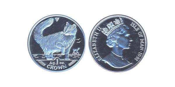 1 Crown Isle of Man Silber 