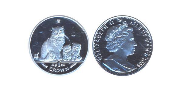 1 Crown Isle of Man Silber 