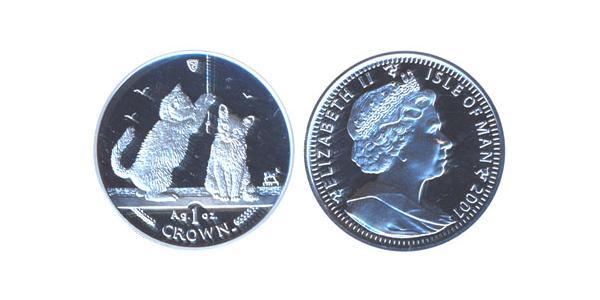 1 Crown Isle of Man Silber 