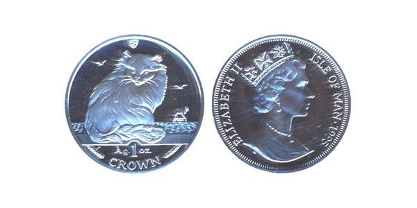 1 Crown Isle of Man Silber 