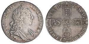 1 Crown Königreich England (927-1649,1660-1707) Silber Wilhelm III (1650-1702)