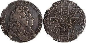 1 Crown Königreich England (927-1649,1660-1707) Silber Wilhelm III (1650-1702)