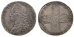 1 Crown Königreich Großbritannien (1707-1801) Silber Georg II (1683-1760)