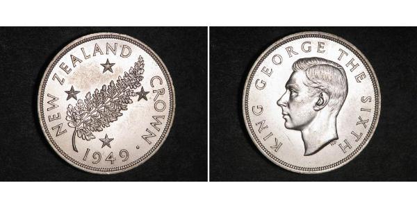1 Crown Neuseeland Silber Georg VI (1895-1952)