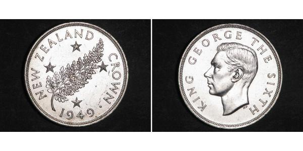 1 Crown Neuseeland Silber Georg VI (1895-1952)