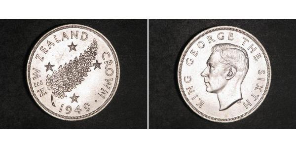 1 Crown Neuseeland Silber Georg VI (1895-1952)