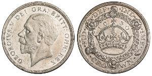 1 Crown Vereinigtes Königreich (1922-) Silber George V (1865-1936)