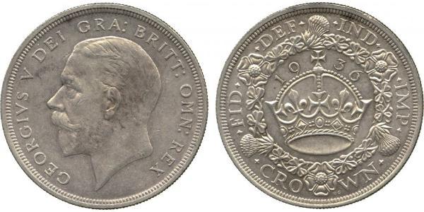 1 Crown Vereinigtes Königreich (1922-) Silber George V (1865-1936)