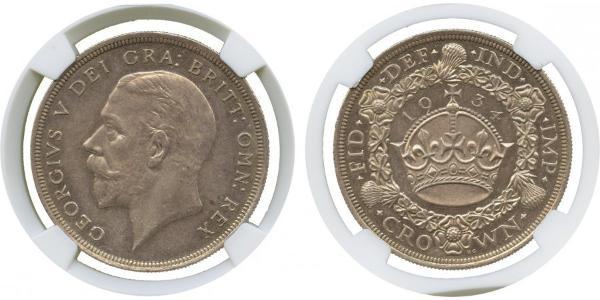 1 Crown Vereinigtes Königreich (1922-) Silber George V (1865-1936)