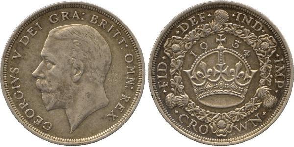 1 Crown Vereinigtes Königreich (1922-) Silber George V (1865-1936)