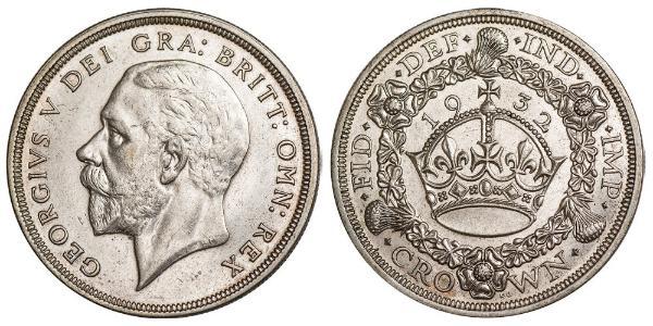 1 Crown Vereinigtes Königreich (1922-) Silber George V (1865-1936)