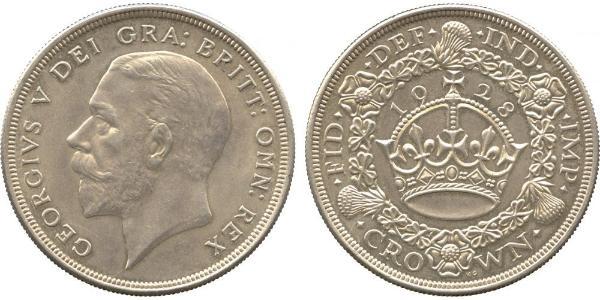 1 Crown Vereinigtes Königreich (1922-) Silber George V (1865-1936)