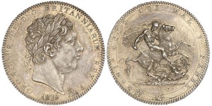 1 Crown Vereinigtes Königreich von Großbritannien und Irland (1801-1922) Silber Georg III (1738-1820)